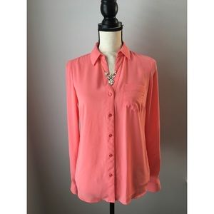 The Limited Coral Pink Ashton Blouse